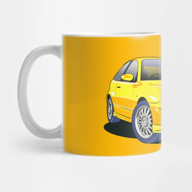 MG ZR car in Trophy Yellow by Webazoot